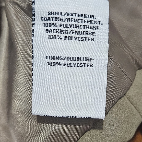 Bagatelle Collection women's cropped blazer, Tan color in faux leather, size M - Picture 8 of 14